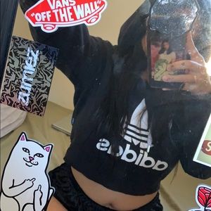 Adidas crop top hoodie